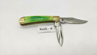 Frost Cutlery Jack 2 Blade Folding Pocket Knife 3 Pin Bone w/Nickel Bolsters SS