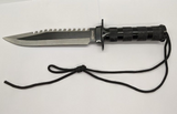 Whetstone Cutlery 6.75" Serrated Plain Edge Fixed Blade Tactical Knife And Sheat
