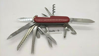 Vtg Victorinox Champion Officier Suisse SAK Folding Pocket Knife Mag Glass 91mm