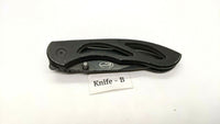 Northwest Trail W9340 Folding Pocket Knife Plain Edge Liner Lock Black Skeleton