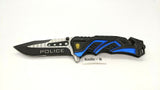 MTech USA MT-A865 Police Rescue Folding Pocket Knife Combo Liner Assisted Blue