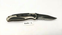 Sheffield Single Combo Edge Blade Folding Pocket Knife Liner Lock SS & Rubber