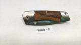 Winchester Single Blade Framelock Wood Handle Pocket Knife (Various)