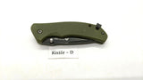 Ozark Trail 19460 Folding Pocket Knife Plain Edge Liner Lock Black SS Green G10