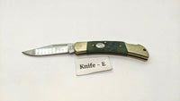 Steel Warrior Lockback Keychain Folding Pocket Knife Jigged Bone w/Brass Bolster