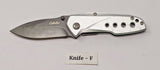 Cabela's Folding Pocket Knife Plain Edge Liner Lock Aluminum Scales *Various*