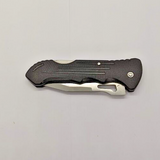 Appalachian Trail Clip Point Plain Edge Lock Back Black Folding Pocket Knife