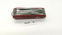 Vtg Victorinox Champion Officier Suisse SAK Folding Pocket Knife Mag Glass 91mm