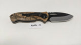 Mossy Oak Tactical Folding Pocket Knife Liner Lock Plain Edge Camo  **Various**