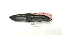 Realtree AP Pink Camo Folding Pocket Knife Plain Edge Frame Lock Blk Stainless