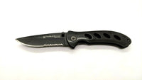 Smith & Wesson Oasis SW423BS Folding Pocket Knife Black Combo Edge Liner Lock SS