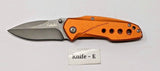 Cabela's Folding Pocket Knife Plain Edge Liner Lock Aluminum Scales *Various*