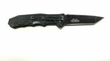 MTech USA MT-378 Folding Pocket Knife Stainless Tanto Plain Edge Liner Lock Blk