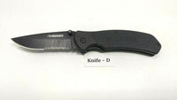 Husky Black Single Combo Edge Blade Folding Pocket Knife Liner Lock **Various**