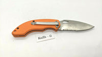 Ozark Trail Outdoor Equipment Folding Pocket Knife Combo Edge Liner Lock Orange