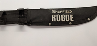 Sheffield Rogue Combination Clip Point Blade With Sheath Black Fixed Blade Knife