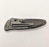 MTech USA 440 Steel Drop Point Combination Blade Frame Lock Folding Pocket Knife