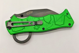 MTech Ballistic MT-A813 Hawkbill Combination Blade Zombie Handle Folding Knife
