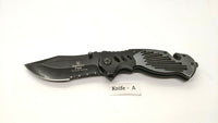 Snake Eye Tactical Series Rescue Folding Pocket Knife Assisted Combo Aluminum