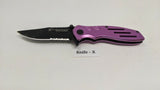 Smith & Wesson Extreme Ops SWA24SP Folding Pocket Knife Combo Edge Liner Pink