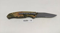 Master USA Folding Pocket Knife Liner Lock Combo Edge Camo G10 w/Delrin Inserts