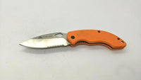 Ozark Trail Outdoor Equipment Folding Pocket Knife Combo Edge Liner Lock Orange