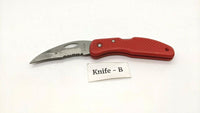 Appalachian Trail Small Folding Pocket Knife Combo Edge Hawkbill Lockback ABS