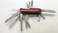 Vtg Victorinox Champion Officier Suisse SAK Folding Pocket Knife Mag Glass 91mm
