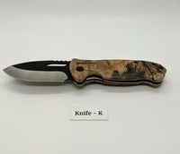 Mossy Oak Tactical Folding Pocket Knife Liner Lock Plain Edge Camo  **Various**