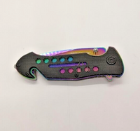 Tac-Force TF-509 Drop Point Plain Rainbow Blade Liner Lock Folding Pocket Knife