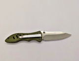 Ozark Trail Drop Point Plain Edge Frame Lock Green Handle Folding Pocket Knife