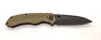 Camillus Titanium 7 3/4" Folding Pocket Knife 3 1/8" Plain Blade Tan G10 Handle