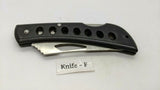 Frost Cutlery Large Folding Pocket Knife Combination Edge Lockback Black Plastic