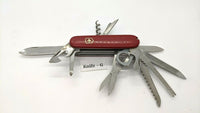 Vtg Victorinox Champion Officier Suisse SAK Folding Pocket Knife Mag Glass 91mm