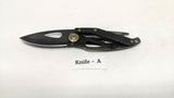 Coast Model FX200 Folding Pocket Knife Frame Lock All Black Bottle Opener Handle