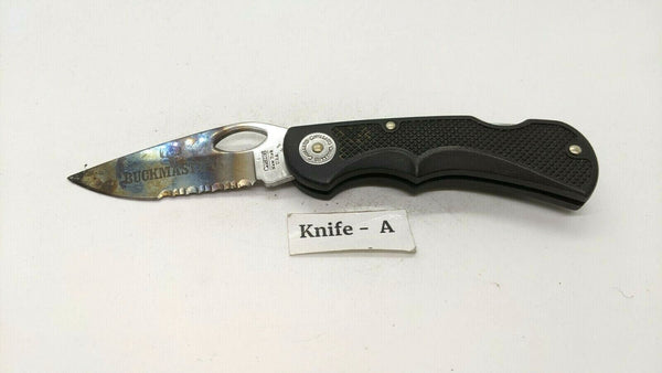 Rare Camillus New York USA Buckmasters Folding Pocket Knife Lockback Combo Blade