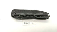 Grand Way Tactical Folding Pocket Knife Assisted Liner Plain Edge 440C Steel Blk