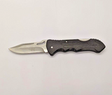 Appalachian Trail Clip Point Plain Edge Lock Back Black Folding Pocket Knife