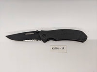 Husky Black Single Combo Edge Blade Folding Pocket Knife Liner Lock **Various**