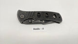 Smith & Wesson Extreme Ops SWA6 Folding Pocket Knife Plain Edge Liner Lock Black