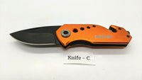 MADI PK-1 Folding Pocket Knife Rescue Plain Edge Liner Lock Aluminum  *Various*