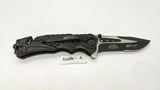 MTech USA MT-A865 Police Rescue Folding Pocket Knife Combo Liner Assisted Blue