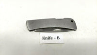 Winchester Stainless Steel Folding Pocket Knife Plain Edge Lockback Drop Point