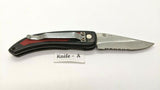 Frost Cutlery USA Folding Pocket Knife Liner Lock Combo Blade Rubber Insert ABS