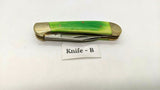 Frost Cutlery Jack 2 Blade Folding Pocket Knife 3 Pin Bone w/Nickel Bolsters SS