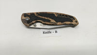 Master USA Folding Pocket Knife Liner Lock Combo Edge Camo G10 w/Delrin Inserts