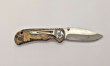 Mossy Oak Drop Point Plain Edge Liner Lock Camouflage Folding Pocket Knife
