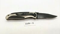Sheffield Single Combo Edge Blade Folding Pocket Knife Liner Lock SS & Rubber