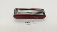 Vtg Victorinox Champion Officier Suisse SAK Folding Pocket Knife Mag Glass 91mm