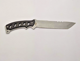 Big Cat 440 Steel Tanto Point Plain Edge Black Handle Fixed Blade Knife